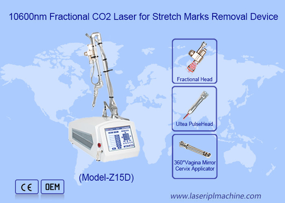 여드름 흉터 제거를 위한 3인1 RF 튜브 분자 Co2 레이저 장치 피부 관리 기계