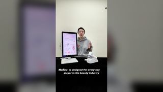 2in1 3 스펙트럼 이미징 8Mp 50배 확대 카메라 Ai 피부 및 두피 분석 장치