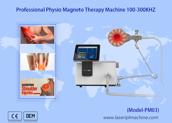 100-300 Khz 공기 냉각 자석발전기 치료 기계 스포츠 부상 관절 통증 완화 Physio