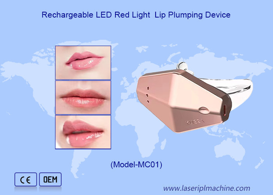 가정용 전기 실리콘 립 케어 장치 LED 라이트로 립 스플릿을 개선합니다.