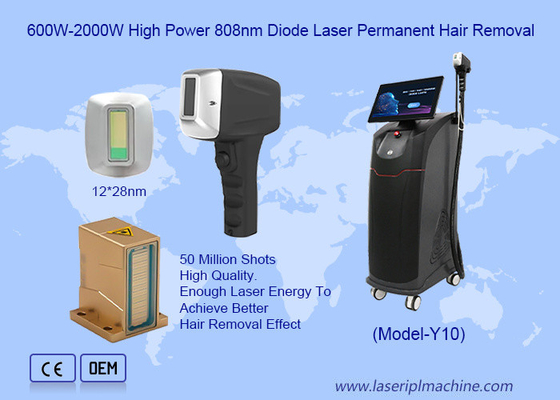 500W-1600W 모든 피부 색상 808nm 다이오드 레이저 탈모 머신 4 파장