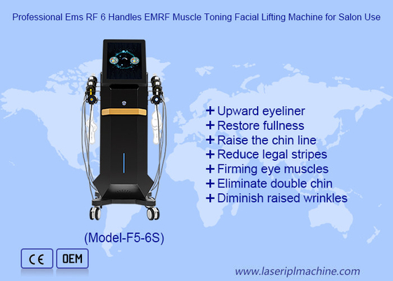 6 IN 1 전자기 자극 EMS RF 얼굴 조각 EMRF 기계