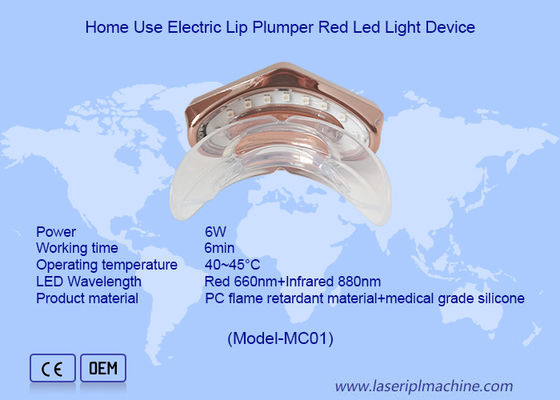 좋은 가격 미니 타입 LED 레드 라이트 치료 장치 USB 충전 실리콘 립 케어 온라인으로