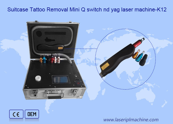 여행 가방 532nm 레이저 문신 제거 기계 소형 Q 스위치 Nd Yag 아름다움